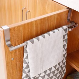 Towel Racks 2022 Stainless Steel Bathroom Holder Rack Stand Bar Cabinet Door Hanging Organizer Household Kitchen