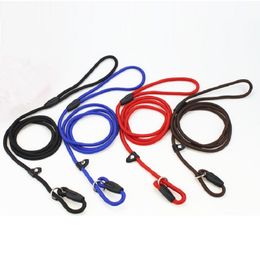 0 8135cm pet dog nylon rope training leash slip lead strap adjustable traction collar pet animals rope supplies accessories
