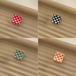 Cute Colourful Chessboard Small Hair Claws For Girls Sweet Headband Hair Clips Kids Fashion Hair Accessories