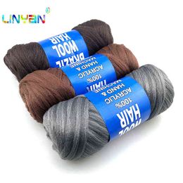 1PC 5 pieces *70g Brazilian wool hair yarn for braiding retardant synthetic fiber for braiding African twisting wig hairpiece t3 Y211129