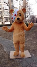 Halloween bear Mascot Costume High Quality Cartoon Plush Animal Anime theme character Adult Size Christmas Carnival fancy dress