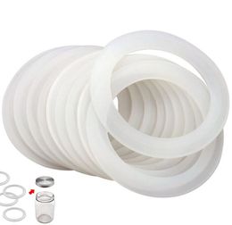 Airtight Home Storage Cap Wide Mouth Replacement Parts Glass Bottles Round Leak Proof Mason Jar Lids Silicone Seal Rings