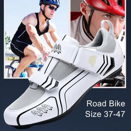 Cycling Footwear Men Triathlon Racing Road Shoes Compatible Bike Women Lock Cleats BOA Buckle Bicycle Training Sneakers