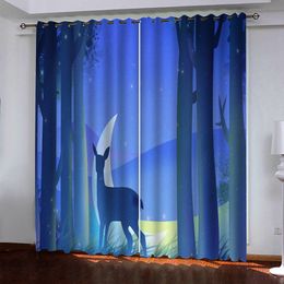 2021 Custom 3D Curtain Printing Living Room Bedroom abstract Blackout Drapes Modern Fashion Wall Window Kitchen Cortinas Blinds