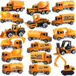 Alloy Fire Fighting Truck Toys Excavator Engineering Car Model Tractor Diecast Children Vehicle Toys Gift