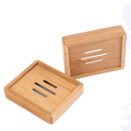 Natural Bamboo Soap DishTray Holder Storage Rack Plate Box Container For Bath Shower Bathroom Accessory