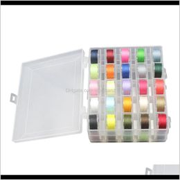 Notions Apparel Drop Delivery 2021 50 Pcs Thread With Case Prewound Bobbins Set Hand And Hine Sewing Assorted Colours Perfect Tools For Diy S9