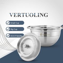 VIP Link 70ML For Nespresso Vertuo Vertuoline Plus GCA1 ENV135 Stainless Steel Refillable Reusable Capsule Pod 210607