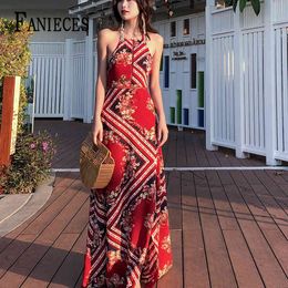 Summer sexy Ladies Long Dress Red Beach Maxi backless es Women Party Sundress Vestidos de festa streetwear 210520