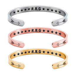 RBG Stainless Steel Bracelet Jewelry Letters Bracelet & Bangle For Women Men