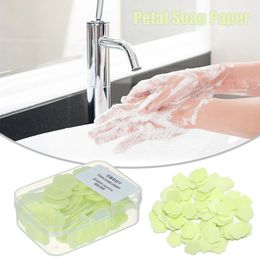 Disposable Clean Box Portable Hand Wash Bath Toilet Supplies Paper Cleaning Soaps Petals Soap Scented Slice Sheets