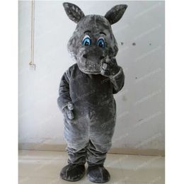 Halloween Grey Hippo Mascot Costume High quality Cartoon Character Outfits Adults Size Christmas Carnival Birthday Party Outdoor Outfit