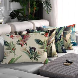 Cushion/Decorative Pillow Fuwatacchi 50x70cm Plants Floral Pattern Single Side Pillowcase Sofa Cushions Cover For Case Bed Car Home Decorati