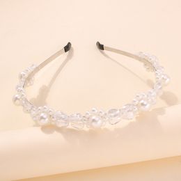 Full Crystal Beaded Headband Simulated Pearl Hairband Girl Princess Women Headdress Party Wedding Hair Accessories Ornaments