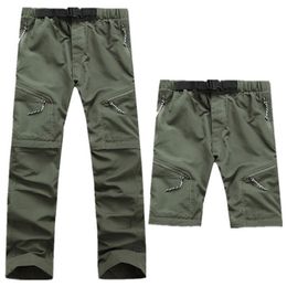 Quick Dry Pants Men Removable OutdoorsFishingHikingCamping Breathable Mens UV Protection Active Joggers Tactical Trousers 210715