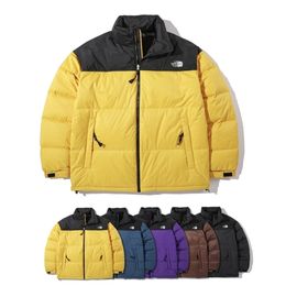 Patchwork Puffers Jackets Men Korean Fashions All-match Streetwear Hip Hop Loose Couple Minimalist Winter Warm Coat 211214
