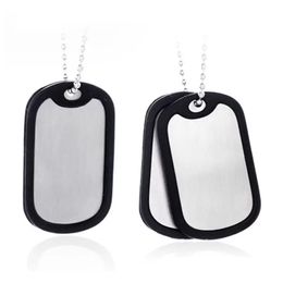 2021 new s Blank Military Dog Tags, Aluminium alloy Blank Army Dog tags with silencer and bead chains