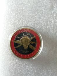 United States Marine Corps Souvenir gift USMC Force Recon Skull Pattern Commemorative Gold Plated Collectibles Coin