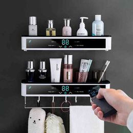 Wall-Mounted Bathroom Storage Rack Large Capacity Storage Shelves Detachable Towel Rack Kitchen Household Bathroom Accessories 210331