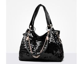 2021 Black Patent Leather Women Tote Bag Shoulder Crossbody Handbags Solid Big Handbag Tassel Large Capacity Top-handle Bags Purse