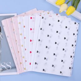 Gift Wrap 28Pcs/bag 50x70cm Little Peach Heart Sydney Paper Flower Bouquet Wrapping Wedding Birthday Party Packaging Materials