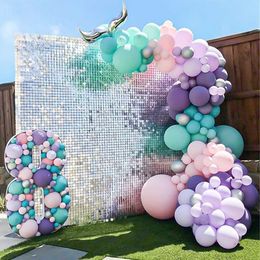 137Pcs Mermaid Tail Balloon Garland Kit Arch Mermaid Theme Birthday Party Decorations Wedding Supplies Little Mermaid Balloons 210626