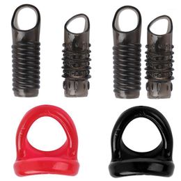 Party Decoration Reusable Soft Silicone Penis Lock Ring Cock Delay Device Sleeve Chastity Wedding Valentines Day Anniversaire For Men