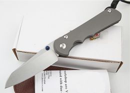 New High End Folding Knife S35VN Stone Wash Bird's Beak Blade TC4 Titanium Alloy Handle EDC Pocket Knives With Original Retail Box