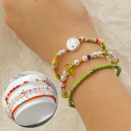 Small fresh pastoral mixed color rice Bead Bracelet irregular crystal gravel super fairy Bracelet G1026