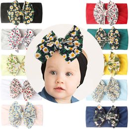 Girls flower Bow Headbands Kids Bowknot Princess Big Hair Band 2021 Accessories Children Boutique Hairbands