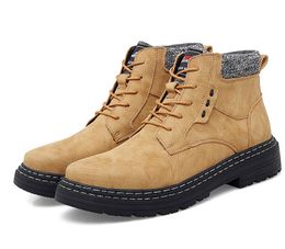 Men's luxurys Boots Spring And Autumn Winter Large Size Department Botas Hombre Leather Boot Sneakers Men designer Shoe