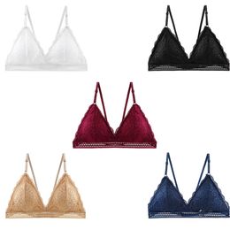 Sexy Bras Push Up Bra Women Lace Girlish Underwear Backless Woman Girlfriend Girls Valentine Day Leisure Private Home Undergarments 5 Colours