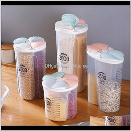 Jars Housekeeping Organization Gardenkitchen Storage Bins Cereal Sealed Tank Dispenser Grain Rice Compartment Box Spagetti Container Sugar J