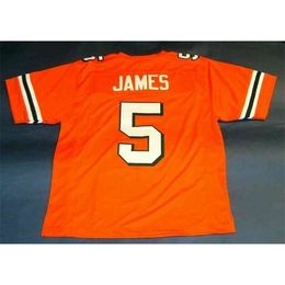 Mitch Custom Football Jersey Men Youth Women Vintage 5 EDGERRIN JAMES CUSTOM UNIVERSITY O THE U Rare High School Size S-6XL or any name and number jerseys
