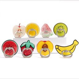 Stand Holder For iPhone 13 max plus Cute Fruit Banana 360 Degree Finger Ring Mobile Phone Smartphone Watermelon