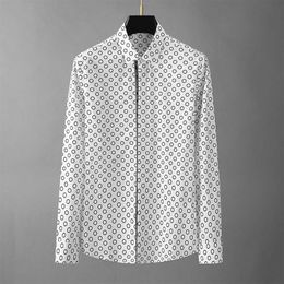 Brand Polka Dot Print Men's Shirt Long Sleeve Business Dress Formal Dress Shirts Slim Fit Social Casual Shirt Chemise Homme 210527