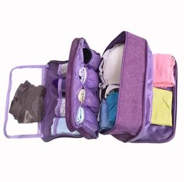 2021 Large Capacity Bra Underwear Storage Bag Sorting Organiser For Travel Socks Cosmetics Drawer Closet Clothes Pouch 6 Colours