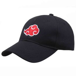 Hot Anime Caotoon Hat Cotton Akatsuki Embroidery Uchiha Fashion Cap Comicon Gift Y21111