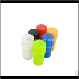 Other Household Sundries Home Garden Drop Delivery 2021 Plastic Tobacco Spice Herb Grinder Crusher 3 Parts Mills Smoking Accessories Vo8Tk