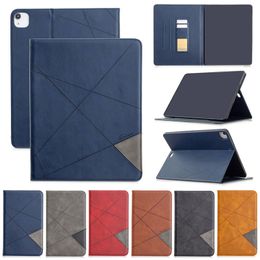 Geometric Suck Magnetic PU Leather Case for ipad Air2 9.7 mini123 45 10.2 10.5 Pro11 Air4 10.9 Wallet Flip ID Slot Magnet Holder