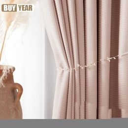 Curtain & Drapes 2021 Nordic Simple Modern High-end Light Luxury Full Blackout Curtains For Living Room Bedroom Floor Customization