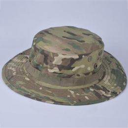 Portable Fascinator Camouflage Boonie Hat Man Thicken Tactical Cap Hunting Hiking Climbing Camping Fishing Outdoor Caps Gift 18 Designs HY0211