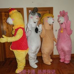 Mascot Costumes Alpaca Llama Alpacos Mascot Costume Adult Cartoon Character Outfit Fancy Dress Christmas Cosplay for Halloween party event