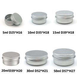 25ml jars Canada - 100pcs Aluminum Jar Tins 10ml 35*18mm Aluminumed Tin Container Round Screw Lid Containers Metal Storage Jars Cans 15ml 20ml 25ml 30ml 35ml 40ml Food Tins;Many Sizes