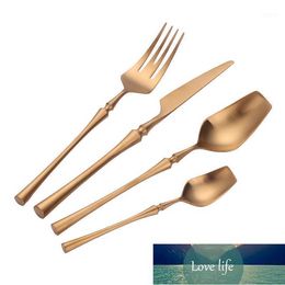 24pcs Western Portable Cutlery Set Travel 304 Stainless Steel Dinnerware Set With Handle Knife Fork Dinner Tableware1 Factory price expert design Quality Latest