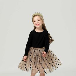 Girl's Dresses Winter and Autumn Long sleeved Christmas Striped Princess Party Baby Girl Sequin Birthday Westidos Dress G220523
