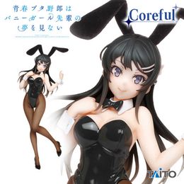 20cm Japanese Anime Adolescent idiots don't dream of Bunny Girl Senpai Sakurajima Mai PVC Action Figure Model Doll Toys Q0722