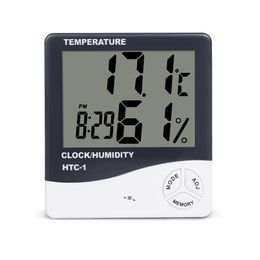 NEWLCD Digital Alarm Clock Home Temperature Humidity Meter HTC-1 Indoor Outdoor Hygrometer Thermometer Memory Weather Station RRF12154