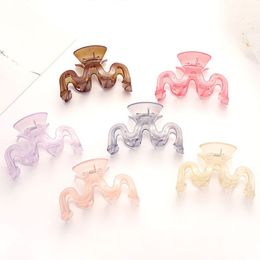 Transparent Jelly Hair Clip Woman Head Top Hair Clip Clamps Small Fresh Women Hair Accessories Headdress