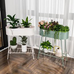 Other Home Decor Nordic Flower Shelf Rack Balcony Simple Living Room Floor Type Multi-layer Green Radish Succulent Plant Pot